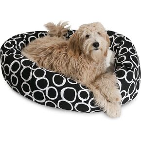 Majestic Pet 40" Fusion Mocha Sherpa Bagel Bed