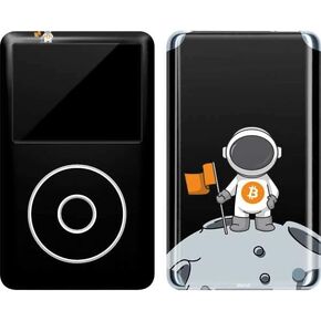Skinit Decal MP3 Player Skin Compatible with iPod Classic (6th Gen) 80GB - Originally Designed Bitcoin Astronaut Design