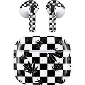 Skinit Decal Audio Skin Compatible with Apple AirPods (3rd Gen, 2021) - Skinit Originally Designed Marijuana Checkered Design