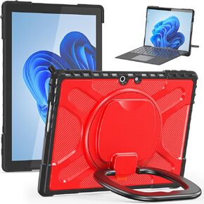 Compatible with Microsoft Surface Pro 9 Case 13 inch 2022 with Built-in Kickstand Hand for Microsoft Surface Pro 11/10/9 Case Compatible with Type Cover Keyboard Rugged Protective Cover(Black)