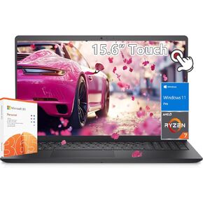 جهاز كمبيوتر محمول من Dell Inspiron 3000 Series ، 15.6 "FHD Touchcreen ، Intel Core I5-1135G7 ، RAM 16GB DDR4 ، تخزين 1 تيرابايت (512 جيجابايت SSD+500GB HDD) ، كاميرا الويب ، قارئ بطاقة SD ، WI-FI ، Windows 11 Home ، Black
