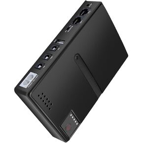 UPS Power Supply Portable Backup 18W Output DC Battery Router Camera Optical Modem Travel (US Plug)