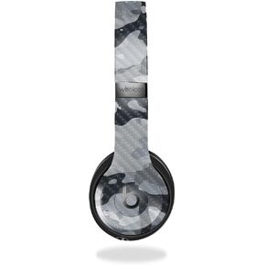Carbon Fiber Skin Compatible with Beats Solo 4 - Gray Camouflage - Premium 3M Vinyl Protective Wrap Decal Cover - Easy to Apply | Crafted in The USA by MightySkins