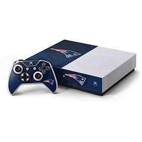 Skinit Decal Gaming Skin Compatible with Xbox One S Console and Controller Bundle - Officially Licensed NFL New England Patriots Double Vision Design