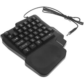 One Handed Gaming Keyboard - 35 Key Mini Mechanical Keyboard Backlight Keyboard Wired Keyboard Computer Mechanical Keyboard for PC Gaming