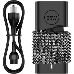65W USB-C Laptop Charger – Replacement for Dell Latitude 5420 5550 5450 7440 7420, XPS 13, Inspiron 14, Chromebook 3100 3110 – Type C Power Adapter