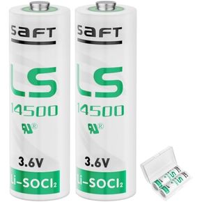 2 X LS 14500 AA 3.6v Lithium Batteries Made in France LS14500 (2 Pack)