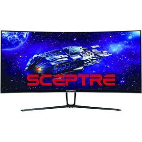 Sceptre 35" UltraWide Curved QHD Monitor 3440 x 1440p up to 120Hz HDR400 99% sRGB 300 Lux PIP PBP Machine Black (C355B-QUN168)