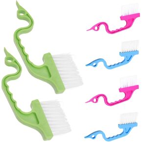 HEALLILY 6-Piece Window Groove Cleaning Brush Set Crevice Cleaner Tool for Window Tracks Small Spaces