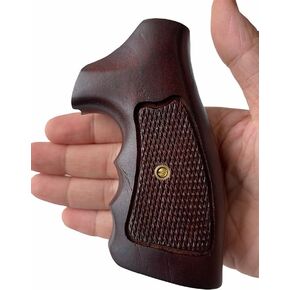 BMPL Hardwood Grips بديل متوافق مع Rossi ، إطار صغير مربع بعقب المسدس قبضة المدقق يدوي المصنوع يدويًا #R003
