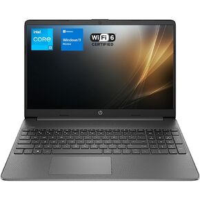 HP Essential Laptop, 15.6" FHD Display, Intel Core i3-1215U Processor, 16GB RAM, 512GB SSD, Webcam, Wi-Fi 6, HDMI, Windows 11 Home, KKE Accessories, Gray