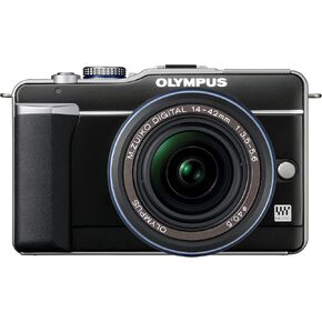 OM SYSTEM OLYMPUS PEN E-PL1 12.3MP Live MOS Micro Four Thirds Mirrorless Digital Camera with 14-42mm f/3.5-5.6 Zuiko Digital Zoom Lens (Slate Blue) (Old Model)