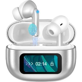 AI Language Translation Wireless Earbuds,3-in-1 Real-Time Translator Earbud 144 Languages & Accents with LCD Smart Touch Screen,Bluetooth 5.4 Translation Headphones Device for Travel/Business/Learning