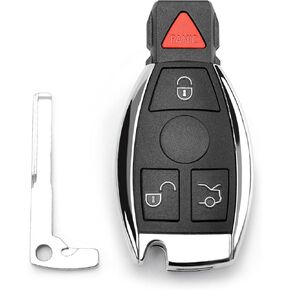 Key Fob Replacement Car Key 4-Button Keyless Entry (1PC) 315MHz Compatible with 1997-2014 Mercedes-Benz C E G ML R S FCC ID IYZ-3312