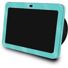 Glossy Glitter Skin Compatible with Amazon Echo Show 8 (3rd Gen, 2023) - Solid Turquoise - Premium 3M Vinyl Protective Wrap Decal Cover - Easy to Apply | Crafted in The USA by MightySkins
