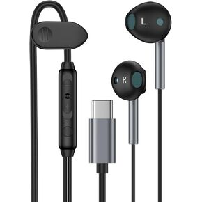 Samsung Headphones Wired USB C for Galaxy A56/A36/A26/A16 5G/A06/A15/A55/A35/A25/S25 Ultra/S24 FE/S23/S22/S21,Type C Wired Earbuds with Microphone Earphones for iPhone 16e 16 15,iPad,Pixel 9a,One Plus