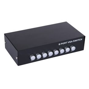 Printer Accesstories Easy to Install 8 Port VGA Switch 8 x VGA HDF-15 Male Video Input Interface Solid Frame Computer Teaching System Props