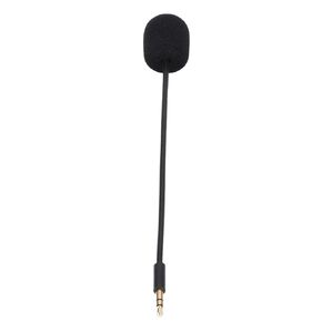 Yunseity Replacement Mic, 3.5mm Game Microphone Boom, Plug and Play Detachable Plug in Microphone for Laptop PC Phone Conference, Black