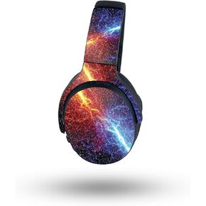 MightySkins Glossy Glitter Skin Compatible with Skullcandy Crusher ANC 2 - Color Lightning | Protective, Durable High-Gloss Glitter Finish | Easy to Apply