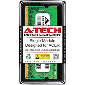 A-Tech 2GB RAM for ACER Aspire ONE D255E AOD255E | DDR3 1333MHz SODIMM PC3-10600 204-Pin Non-ECC Memory Upgrade Module
