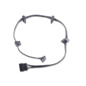 IDE MOLEX 4 PIN ذكر إلى 5 × SATA 15 دبوس كابل توسيع الطاقة الإناث 23.6in 18AWG TELDENT COPPER - لأجهزة الكمبيوتر/NAS/Server Mechanical Drives/SSDS