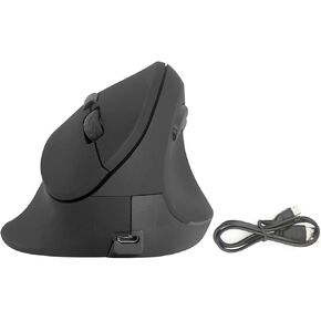 YOCUNKER Ergonomic Mouse, 2.4GHz Vertical Wireless Mouse L Size for Big Hands, Rechargeable Optical Low Noise 6 Buttons, Reduce Wrist Strain, Compatible with MacBook/PC/Laptop/Desktop/Window