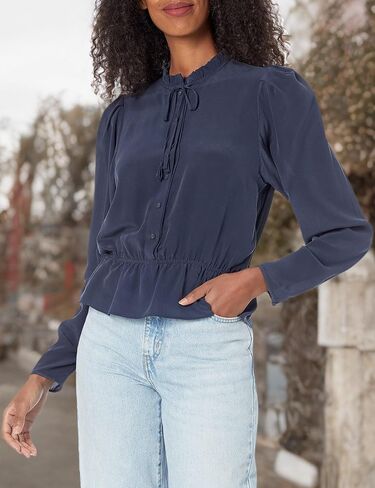 Joie Womens Women's Joie Willow TOP, Navy Blazer, Large in Saudi Arabia