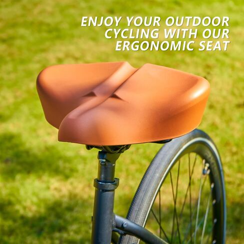 مقعد دراجة كبير الحجم من YLG لبيلوتون، وسادة مقعد دراجة مريحة متوافقة مع Echelon أو تمرين الدوران أو دراجات الطريق - بديل سرج كبير للرجال والنساء، وسادة مقعد دراجة مقاومة للماء in Kuwait