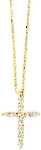 GELIN Diamond Cross Necklace in 14K Solid Gold | 14k Gold Cross Necklace for Women, 18" in Saudi Arabia