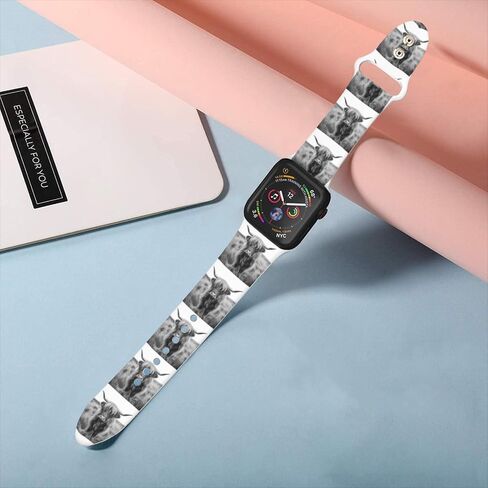 شاهد نطاقات متوافقة مع Apple Watch Band 38mm 40mm 41mm للنساء ، و Soft Sport Strap Silicone Prescons Bandband for IWatch Series SE 10 9 8 7 6 5 4 3 2 1 in Saudi Arabia