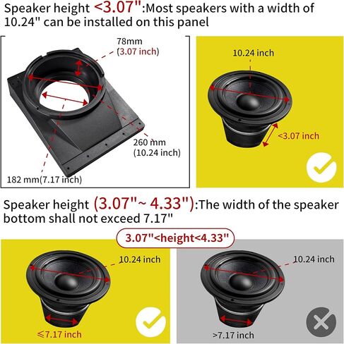 تحت مقعد SPEAL SEDS لـ CAN-AM MAVERICK R MAX X RS 2024-2025 ، حامل حاويات مكبر صوت مقاوم للماء 10 '' Underseat مع قوسين معدنيين (مكبرات صوت غير متضمنة) in Saudi Arabia