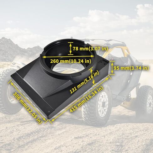 تحت مقعد SPEAL SEDS لـ CAN-AM MAVERICK R MAX X RS 2024-2025 ، حامل حاويات مكبر صوت مقاوم للماء 10 '' Underseat مع قوسين معدنيين (مكبرات صوت غير متضمنة) in Saudi Arabia