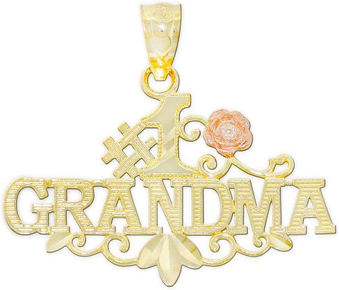 Charm America - Gold I Love Grandma Charm - 10 Karat Solid Gold in Kuwait