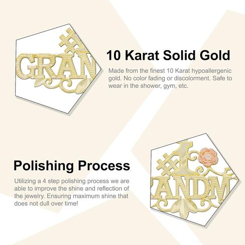 Charm America - Gold I Love Grandma Charm - 10 Karat Solid Gold in Kuwait