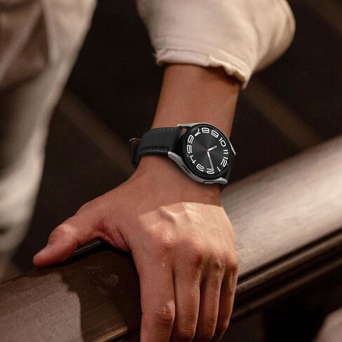 Leather Bands Compatible with Samsung Galaxy Watch 7 Band 6 5 4 FE 40mm 44mm/Galaxy 6 4 Classic/5 pro/Active 2, 20mm Vintage Genuine Leather Replacement Strap for Samsung Watch Bands Men Women in Kuwait