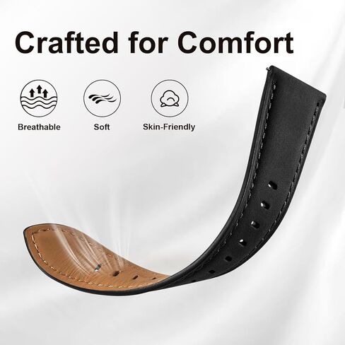 Leather Bands Compatible with Samsung Galaxy Watch 7 Band 6 5 4 FE 40mm 44mm/Galaxy 6 4 Classic/5 pro/Active 2, 20mm Vintage Genuine Leather Replacement Strap for Samsung Watch Bands Men Women in Kuwait