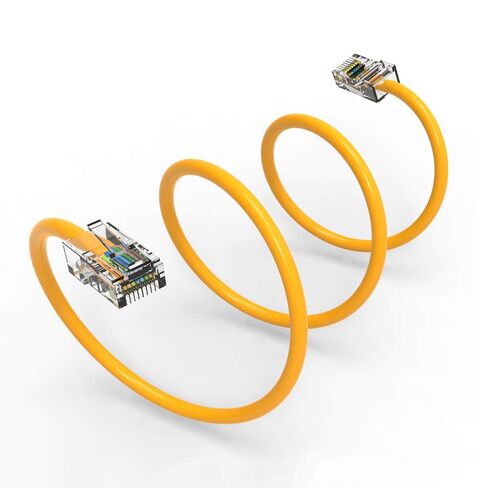 1ft Cat5e Utp Ethernet شبكة غير محشو بالأصفر الأصفر in Kuwait