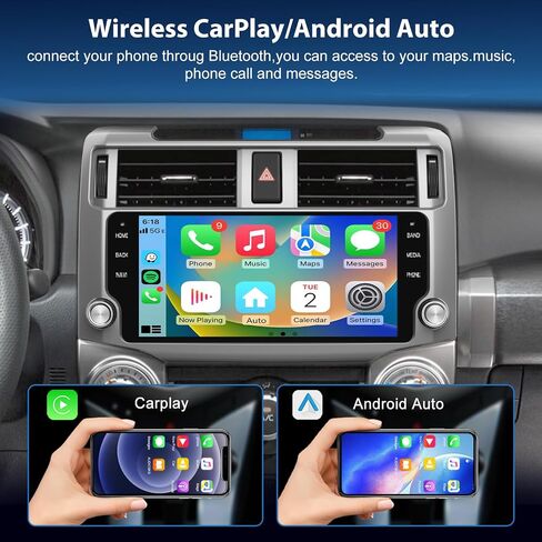 ترقية استريو لراديو السيارات Android 13 لتويوتا 4Runner 2010-2023 وحدة الرأس مع Carplay Android Auto in Saudi Arabia