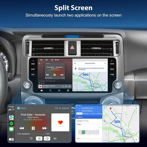 ترقية استريو لراديو السيارات Android 13 لتويوتا 4Runner 2010-2023 وحدة الرأس مع Carplay Android Auto in Saudi Arabia
