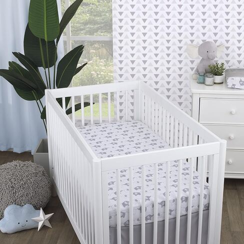 NoJo Seas The Day Multi Sea Animals Blue and White 100% Cotton Photo Op Fitted Crib Sheet in Saudi Arabia