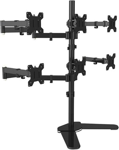 حركة كاملة 360 درجة 6 شاشات حامل مراقبة 10 "-24" LCD LED شاشة Mount Arm تحميل 9 كجم كل رأس (حامل سطح المكتب) in Saudi Arabia