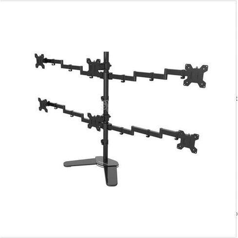 حركة كاملة 360 درجة 6 شاشات حامل مراقبة 10 "-24" LCD LED شاشة Mount Arm تحميل 9 كجم كل رأس (حامل سطح المكتب) in Saudi Arabia