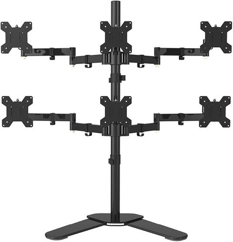 حركة كاملة 360 درجة 6 شاشات حامل مراقبة 10 "-24" LCD LED شاشة Mount Arm تحميل 9 كجم كل رأس (حامل سطح المكتب) in Saudi Arabia