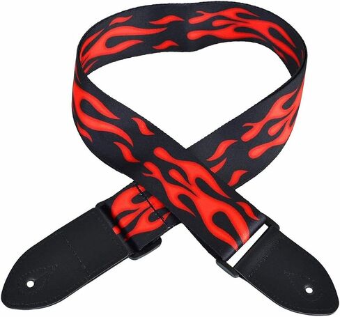 AZOR Guitar Straps for Acoustic Electric Guitar Bass, Vintage Woven Guitar Strap Adijustable with Genuine Leather Ends,Come with Strap Button 1 Pair Strap Locks and 3 Guitar Picks(21020) in Saudi Arabia