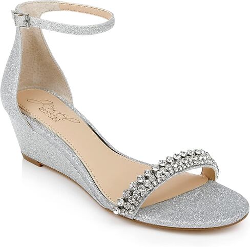 Jewel Badgley Mischka Lora Low Wedge Sandals in Kuwait