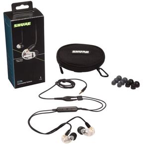 Shure Aonic 215 Wired Sound Isolating Earbuds, Black & RMCE-UNI Universal Communication Cable for Detachable SE Earphones