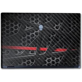 Carbon Fiber Laptop Skin Compatible with Alienware M16 R2 (2024) - Tech Web - Premium 3M Vinyl Protective Wrap Decal Cover - Easy to Apply | Crafted in The USA by MightySkins