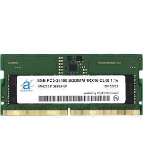 Adamanta 8GB (1x8GB) Compatible with Acer Nitro V 15 ANV15-51-59MT DDR5 4800MHz PC5-38400 SODIMM 1RxV 15 CL40 1.1v 262 Pin Laptop Notebook Memory Module Upgrade RAM