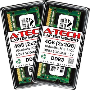A-Tech 8GB Kit (2x4GB) RAM for Acer TravelMate 6593 | DDR3 1066MHz PC3-8500 SODIMM 204-Pin Memory Upgrade