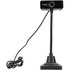Asixxsix 1080P Webcam, USB Camera with Noise Canceling Microphone, PC Laptop Desktop Wide Angle Web Cameras for Video Calling, Zoom, 360 Degree Adjustable, Plug and Play